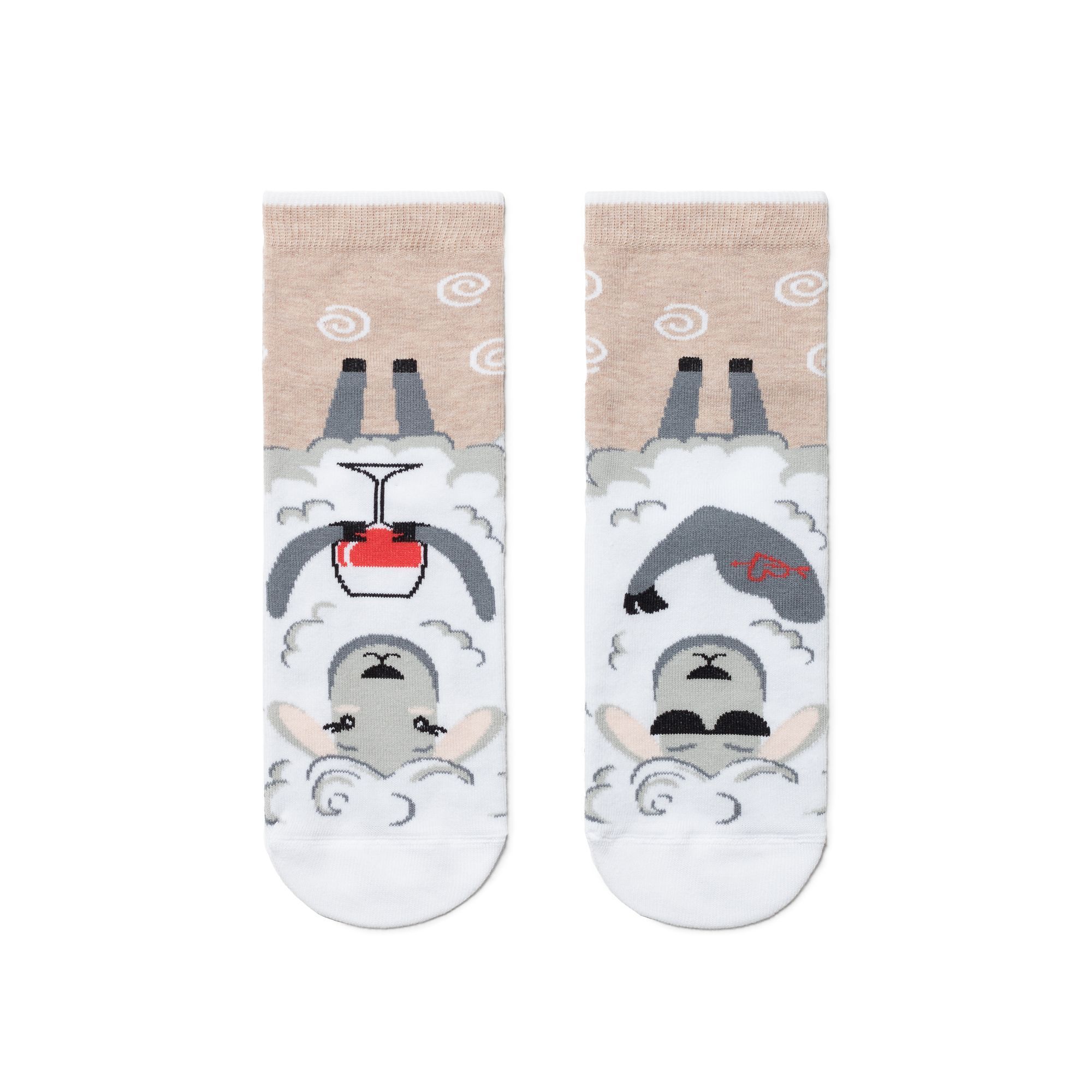 Носки женские Conte Хлопковые носки HAPPY с рисунками Овечка и барашек 18С-227СП 170