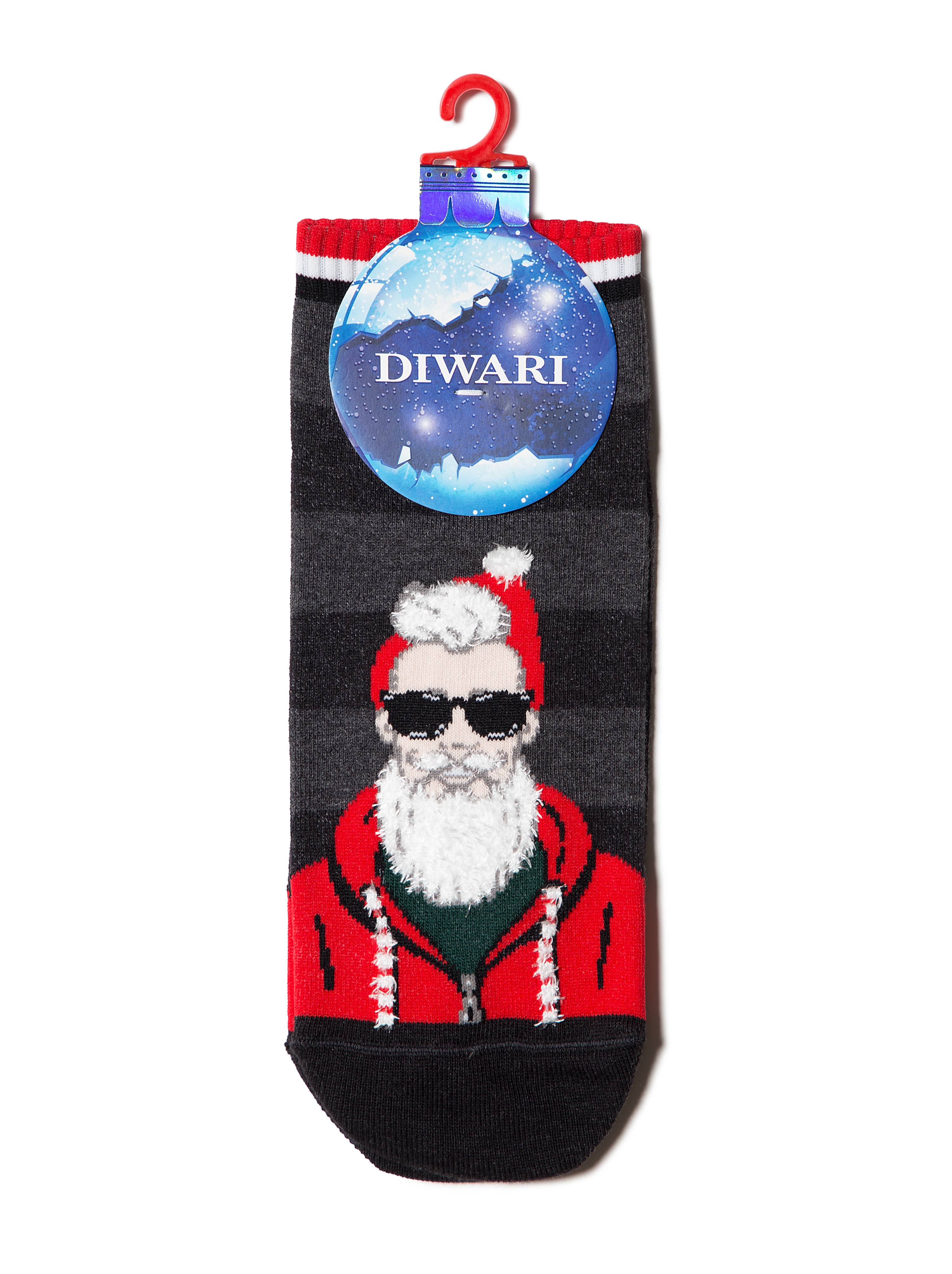 Носки мужские DiWaRi  NEW YEAR Модный Санта